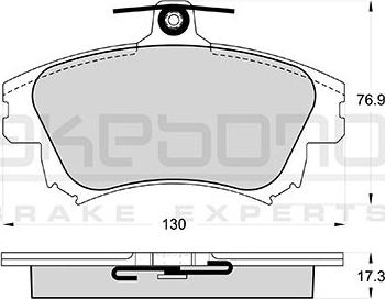 Akebono AN-8158WK - Тормозные колодки, дисковые, комплект autospares.lv