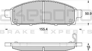 Akebono AN-8166WKE - Тормозные колодки, дисковые, комплект autospares.lv