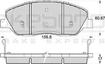 Akebono AN-8163WK - Тормозные колодки, дисковые, комплект autospares.lv