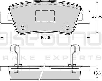 Akebono AN-8162WK - Тормозные колодки, дисковые, комплект autospares.lv