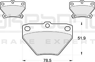 Akebono AN-8107K - Тормозные колодки, дисковые, комплект autospares.lv