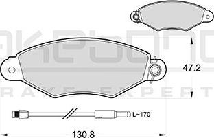 Akebono AN-8118WK - Тормозные колодки, дисковые, комплект autospares.lv