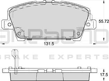 Akebono AN-8136WKE - Тормозные колодки, дисковые, комплект autospares.lv