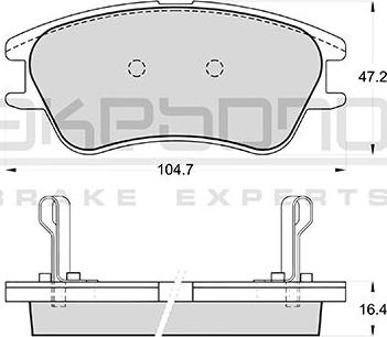 Akebono AN-8132WKE - Тормозные колодки, дисковые, комплект autospares.lv