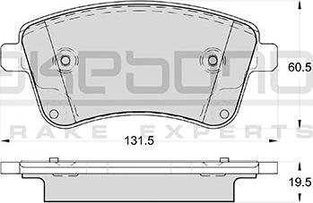 Akebono AN-8205WK - Тормозные колодки, дисковые, комплект autospares.lv