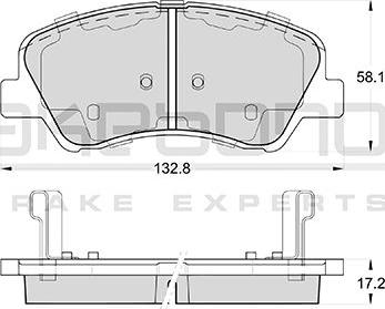 Akebono AN-8219WKE - Тормозные колодки, дисковые, комплект autospares.lv