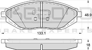 Akebono AN-8236K - Тормозные колодки, дисковые, комплект autospares.lv