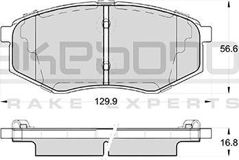 Akebono AN-8222WK - Тормозные колодки, дисковые, комплект autospares.lv