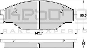 Akebono AN-267K - Тормозные колодки, дисковые, комплект autospares.lv