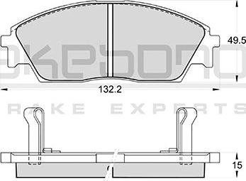 Akebono AN-210K - Тормозные колодки, дисковые, комплект autospares.lv