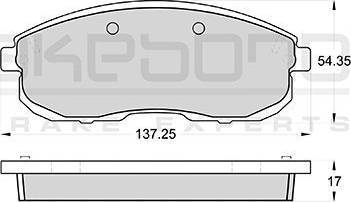 Akebono AN-279WK - Тормозные колодки, дисковые, комплект autospares.lv