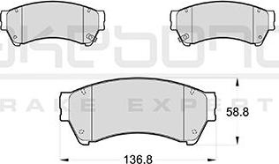 Akebono AN-759WKE - Тормозные колодки, дисковые, комплект autospares.lv