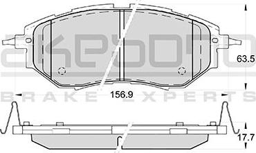 Akebono AN-703WK - Тормозные колодки, дисковые, комплект autospares.lv