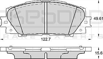 4U Autoparts 37691TY - Тормозные колодки, дисковые, комплект autospares.lv