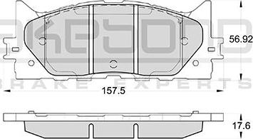 Akebono AN-734K - Тормозные колодки, дисковые, комплект autospares.lv