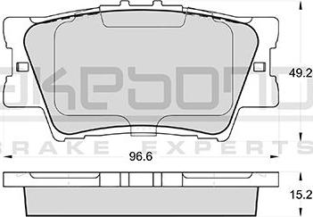 Akebono AN-733KE - Тормозные колодки, дисковые, комплект autospares.lv