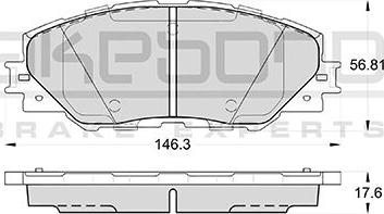 Akebono AN-732K - Тормозные колодки, дисковые, комплект autospares.lv