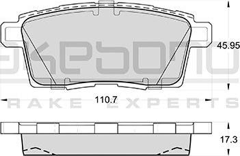 Akebono AN-737K - Тормозные колодки, дисковые, комплект autospares.lv