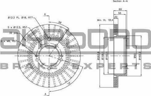 Akebono BN-0967 - Тормозной диск autospares.lv