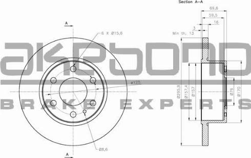 Akebono BN-0909 - Тормозной диск autospares.lv