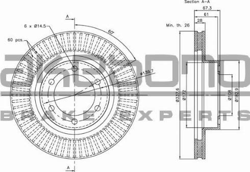 Akebono BN-0989 - Тормозной диск autospares.lv