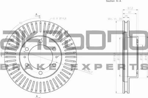 Akebono BN-0938E - Тормозной диск autospares.lv