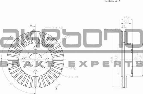 Akebono BN-0971 - Тормозной диск autospares.lv