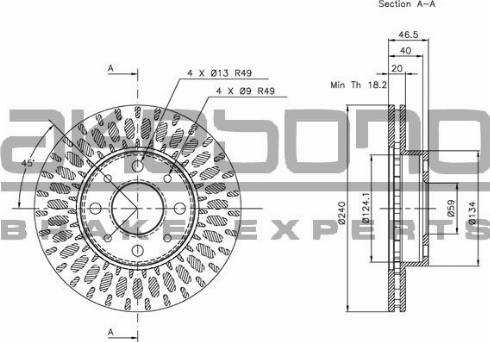 Akebono BN-0978E - Тормозной диск autospares.lv