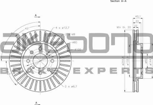 Akebono BN-0493 - Тормозной диск autospares.lv