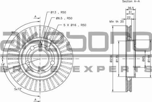 Akebono BN-0407 - Тормозной диск autospares.lv