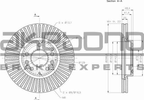 Akebono BN-0476 - Тормозной диск autospares.lv