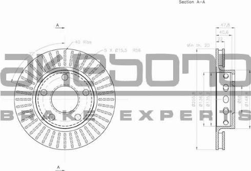 Akebono BN-0594 - Тормозной диск autospares.lv