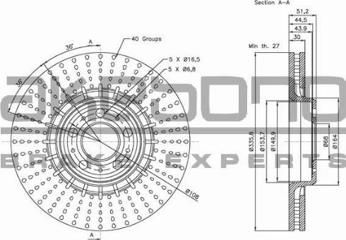 Akebono BN-0595 - Тормозной диск autospares.lv