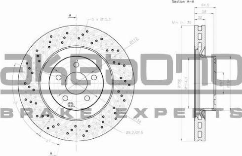 Akebono BN-0597E - Тормозной диск autospares.lv