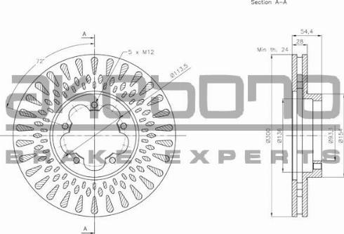 Akebono BN-0641E - Тормозной диск autospares.lv