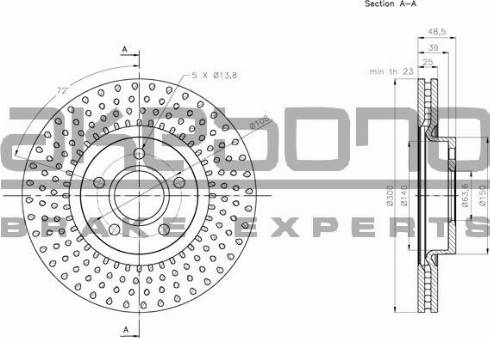 Akebono BN-0665 - Тормозной диск autospares.lv