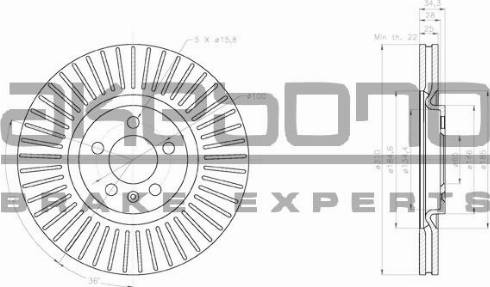 Akebono BN-0663 - Тормозной диск autospares.lv