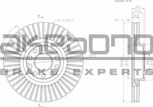 Akebono BN-0602E - Тормозной диск autospares.lv