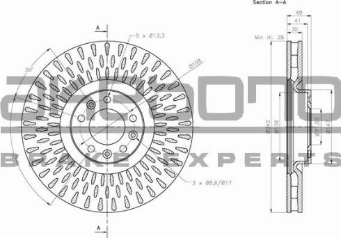 Akebono BN-0611 - Тормозной диск autospares.lv