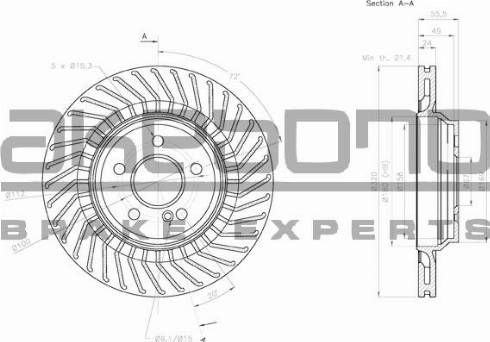 Akebono BN-0631 - Тормозной диск autospares.lv