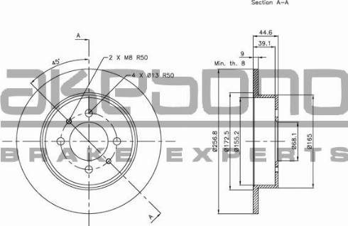 Akebono BN-0632 - Тормозной диск autospares.lv