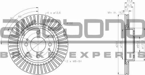 Akebono BN-0629 - Тормозной диск autospares.lv