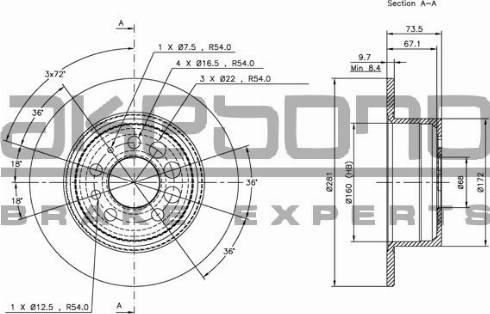 Akebono BN-0620 - Тормозной диск autospares.lv