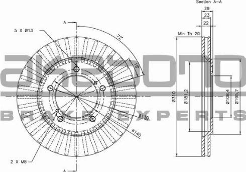 Akebono BN-0679E - Тормозной диск autospares.lv