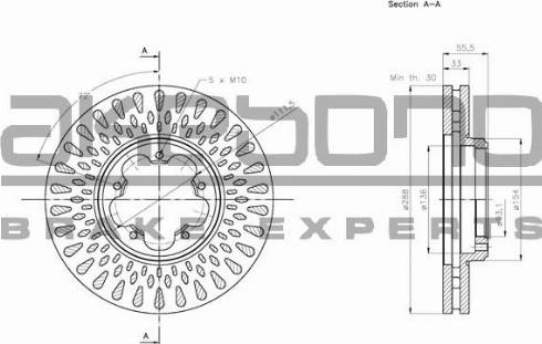 Akebono BN-0676 - Тормозной диск autospares.lv