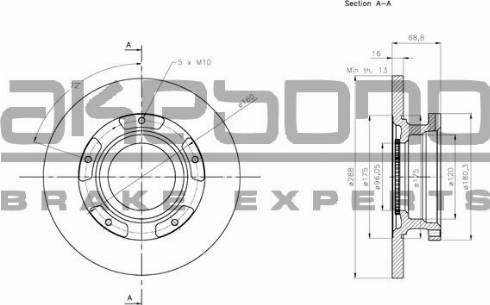 Akebono BN-0677 - Тормозной диск autospares.lv