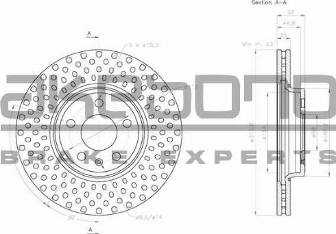 Akebono BN-0051 - Тормозной диск autospares.lv