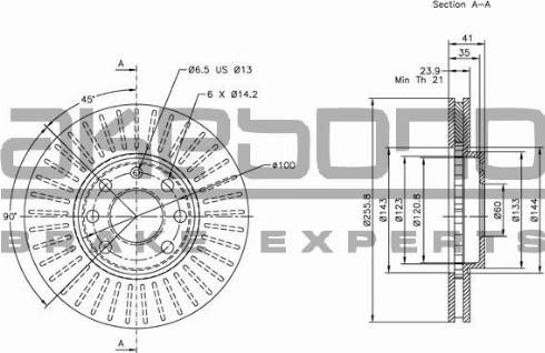 Akebono BN-0058E - Тормозной диск autospares.lv