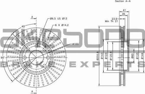 Akebono BN-0058 - Тормозной диск autospares.lv