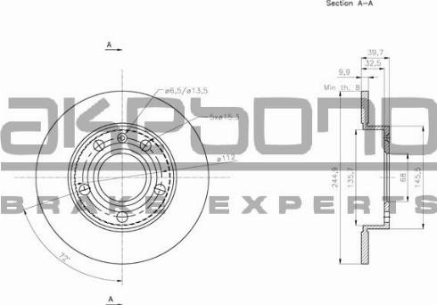 Akebono BN-0064 - Тормозной диск autospares.lv